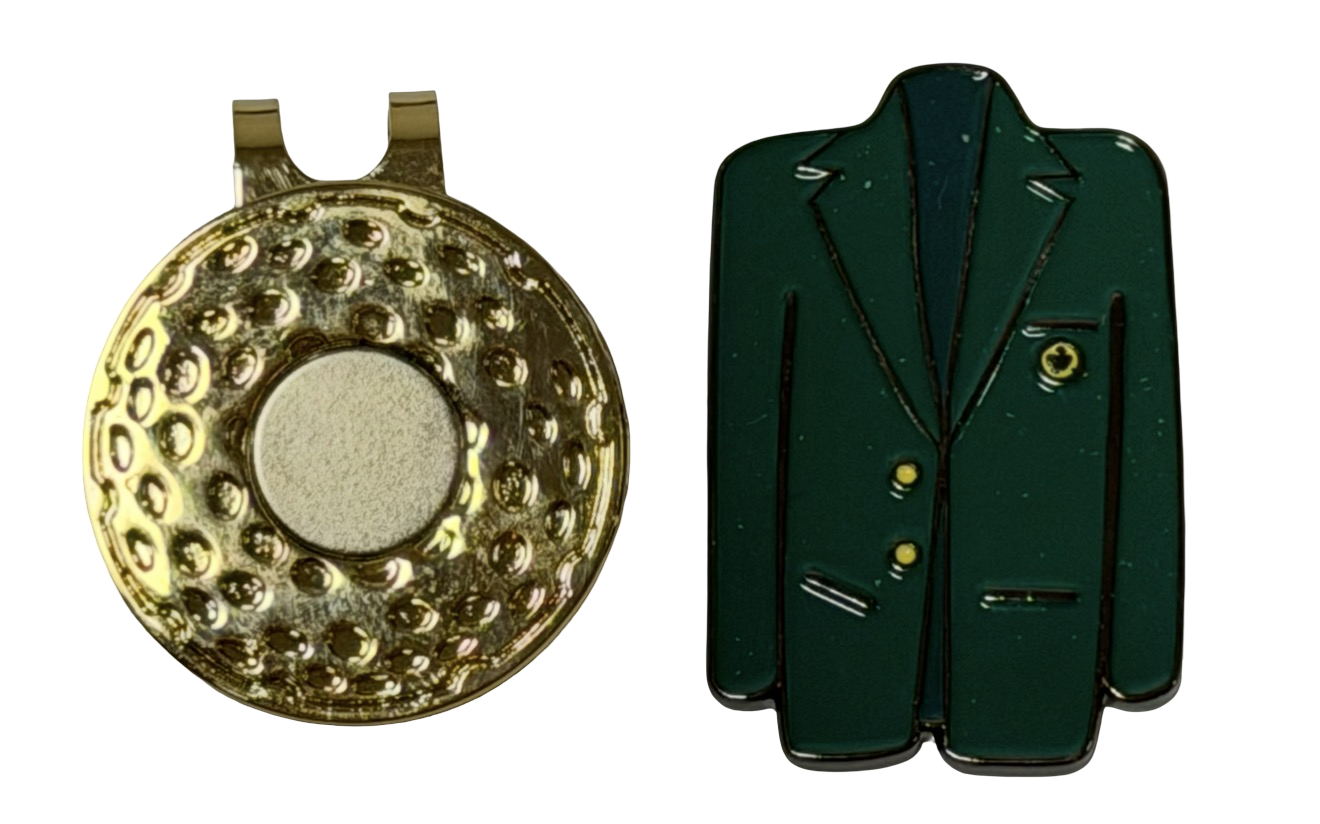 GREEN JACKET BALL MARKER, MAGNETIC HAT CLIP, NOVELTY GOLF GIFT