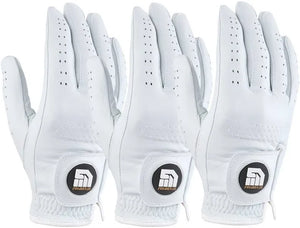 Get A Grip Full Leather golf gloves - 3 Pack - Left  Handed Golfer