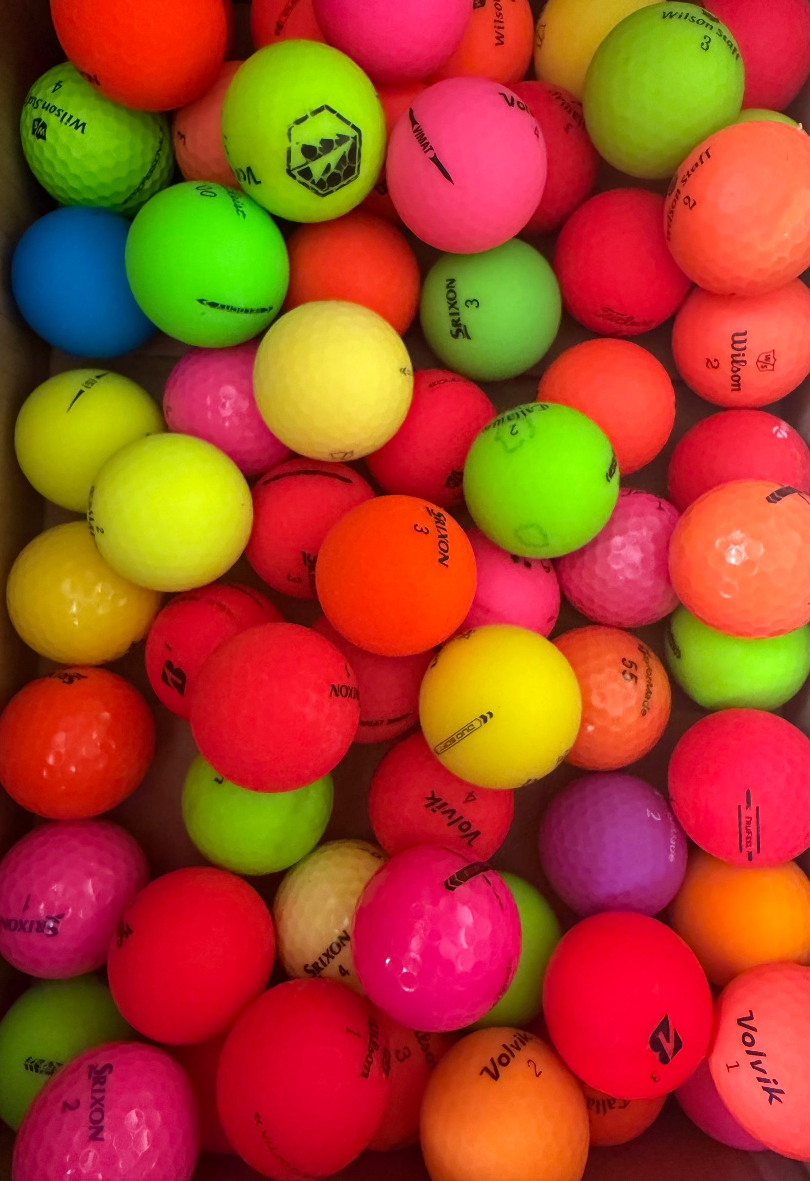 Premium Brand Coloured Matte Balls - Grade A 1 x Dozen