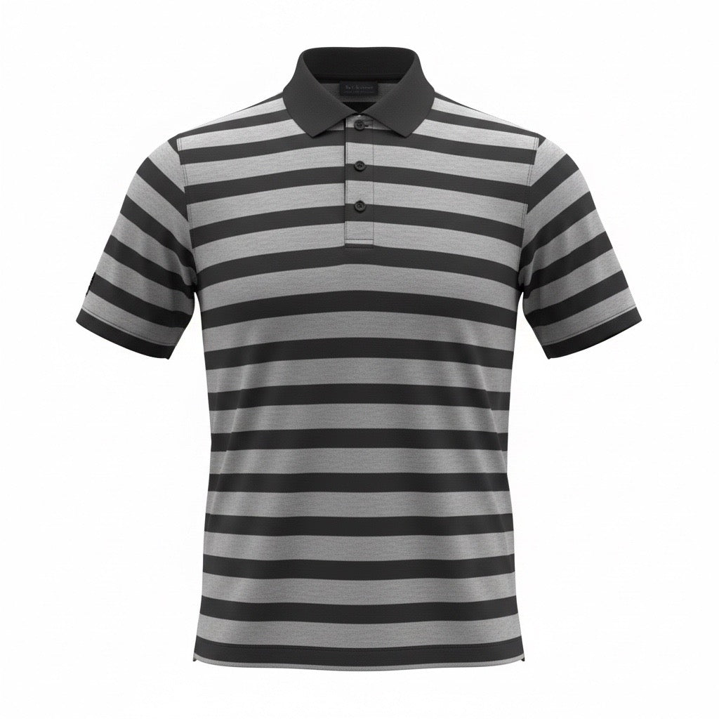 Ashworth Melange Shadow Stripe Jersey Polo (SMALL ONLY)