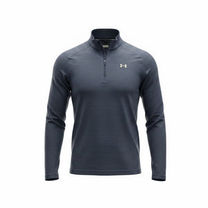 Under Armour Golf Playoff ¼ Zip Mens L/S Shirt(951-408) Navy Stripe (Small Only)