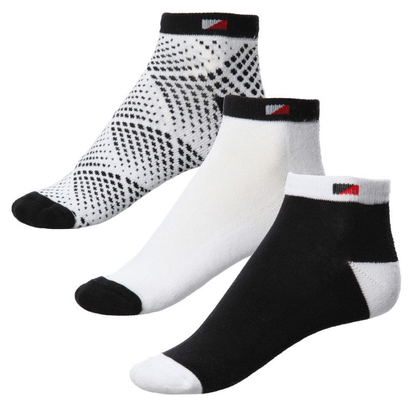 JRB Women's Golf Socks - Black and White - Pack of 3 Pairs