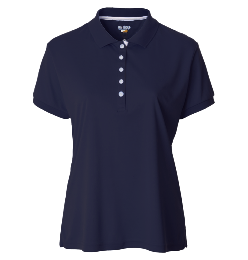 JRB Women's Golf Fashion Shirt - Navy Blue Pique - Sleeved or Sleeveless⛳️