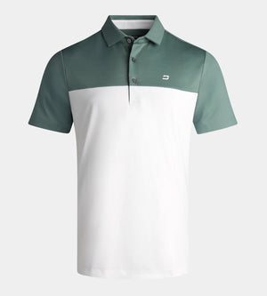 PANEL POLO - SAGE / WHITE (3XL ONLY)