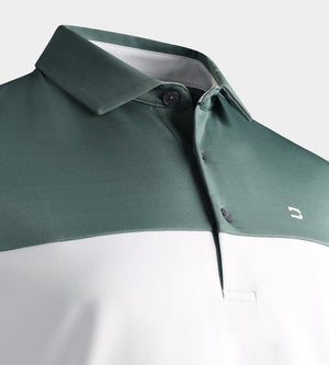 PANEL POLO - SAGE / WHITE (3XL ONLY)