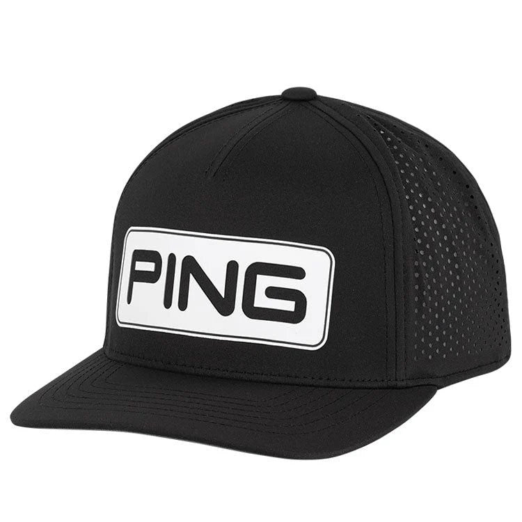 PING Tour Vented Delta Adjustable Golf Cap Black/White