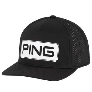 PING Tour Vented Delta Adjustable Golf Cap Black/White