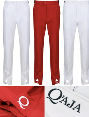 Q'aja Florence Premium Golf Trousers  White or Red Long /XL LEG