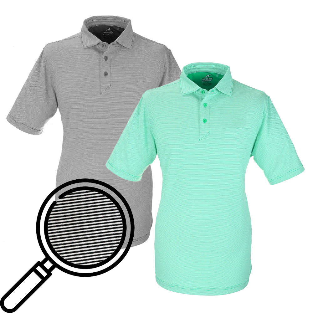 Ahead Men's Golf Polo - Thin Stripe  (QD76)