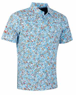 Callaway Golf Mens Artificial Nature Print Swingtech Polo Shirt - CGKFC045