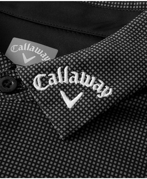 Callaway Golf Mens 2023 Short Sleeve Gingham Print Odyssey Polo Shirt - CGKSD0S6