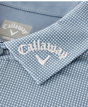 Callaway Golf Mens 2023 Short Sleeve Gingham Print Odyssey Polo Shirt - CGKSD0S6