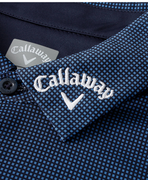 Callaway Golf Mens 2023 Short Sleeve Gingham Print Odyssey Polo Shirt - CGKSD0S6