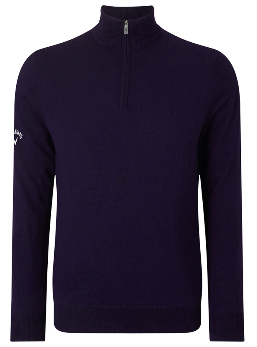 Callaway Golf Mens 1 4 Zip Mock Merino Windproof Sweater Pullover CG Just Golf Online