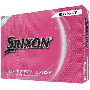 Srixon Soft Feel 2025 Ladies Golf Balls  Pure White / Dozen