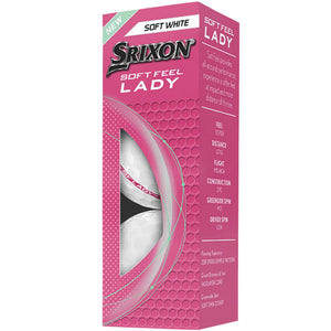 Srixon Soft Feel 2025 Ladies Golf Balls  Pure White / Dozen