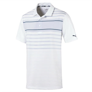 Puma Golf Spotlight Stripe Polo Shirt in Gibraltar Sea