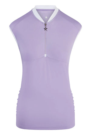 Swing Out Sister Ladies Christy Sleeveless Lavender Polo Top