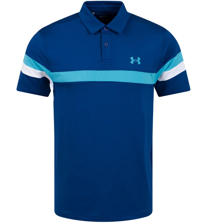 Under Armour T2G Colour Block Polo Blue Mirage/White (379-471)