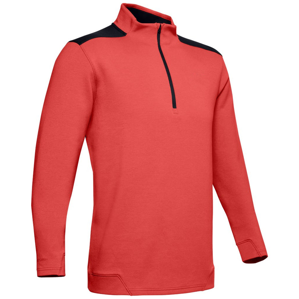 UNDER ARMOUR GOLF UA STORM PLAYOFF 1/2 ZIP GOLF SWEATER -Coral Sunset (277-652)- LARGE ONLY⛳️