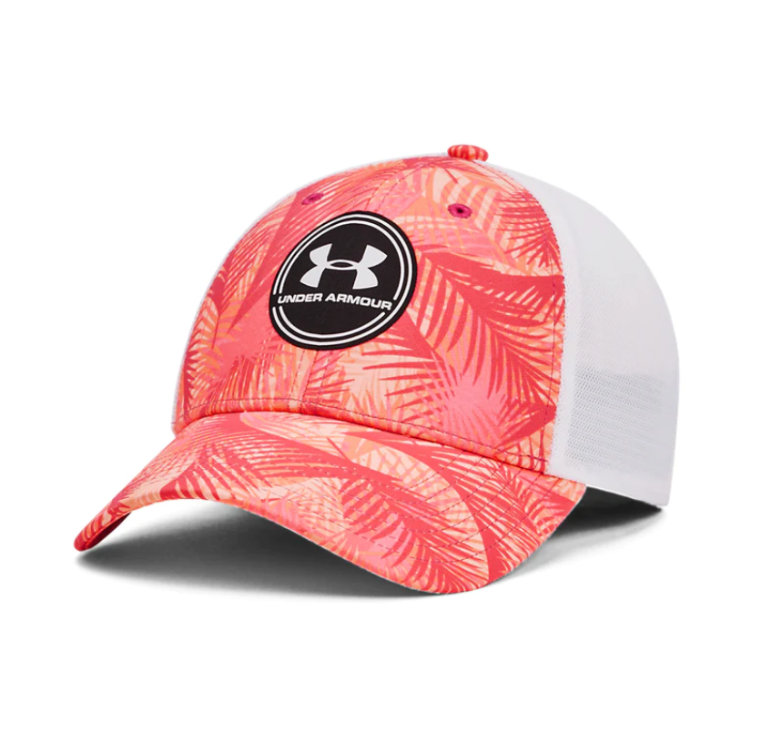 Under Armour Men's Iso-Chill Driver Mesh Adjustable Hat in Starfruit/White (805-164)