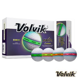 Volvik AXIA Golf Balls – Lumina & Hologram 3 Piece High Visibility Performance Balls