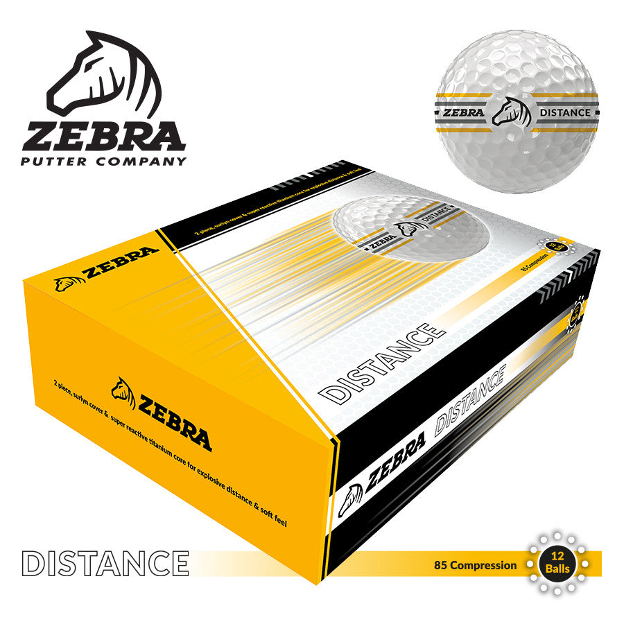 Zebra Distance Golf Balls - 360 Alignment