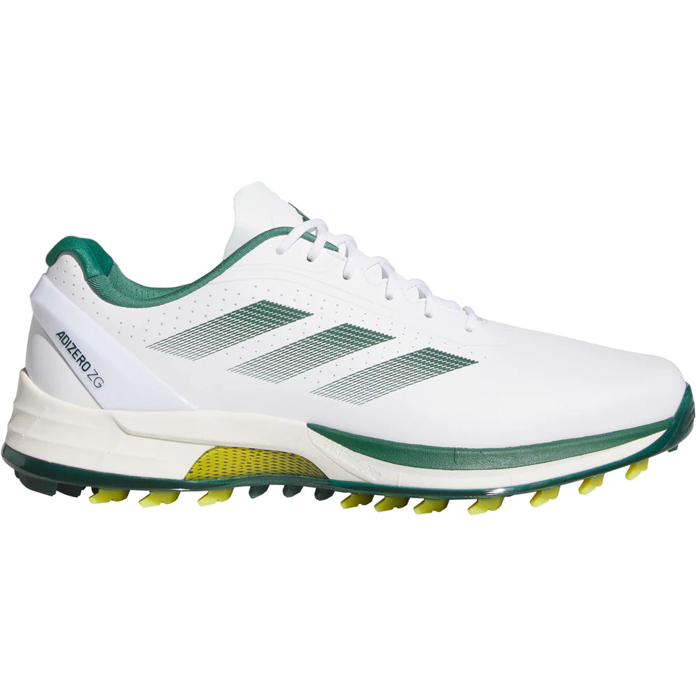 Adidas Adizero ZG Spikeless Waterproof Shoes - White/Collegiate Green/Yellow UK 8.5 ONLY