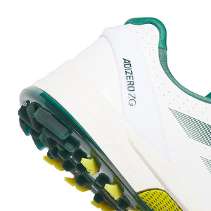 Adidas Adizero ZG Spikeless Waterproof Shoes - White/Collegiate Green/Yellow UK 8.5 ONLY