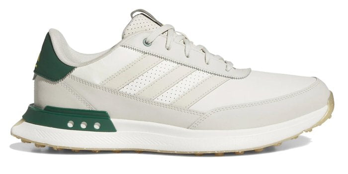 ADIDAS S2G Leather Spikeless Golf Shoes - Off White/Alumina/Collegiate Green (IH8522)