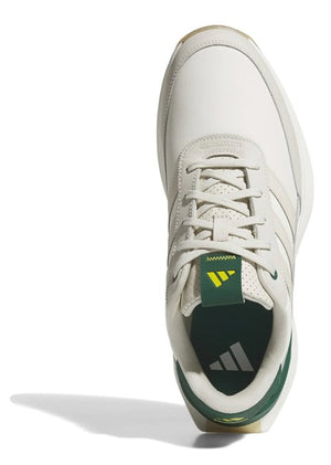 ADIDAS S2G Leather Spikeless Golf Shoes - Off White/Alumina/Collegiate Green (IH8522)