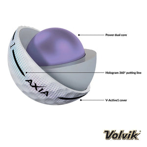 Volvik AXIA Golf Balls – Lumina & Hologram 3 Piece High Visibility Performance Balls