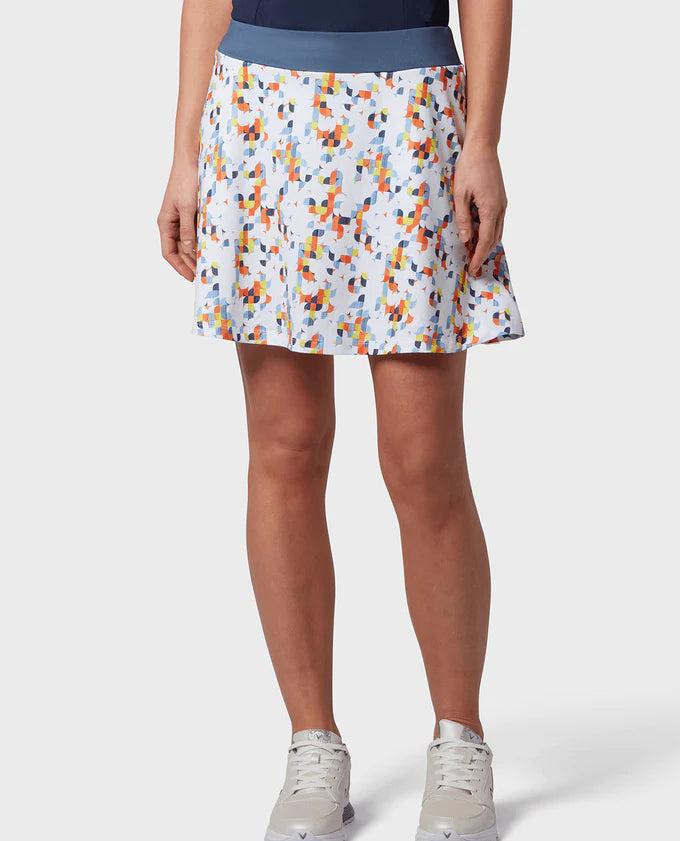 CALLAWAY Geo Print Flounce Skort CGKBSD27 - Brilliant White⛳️
