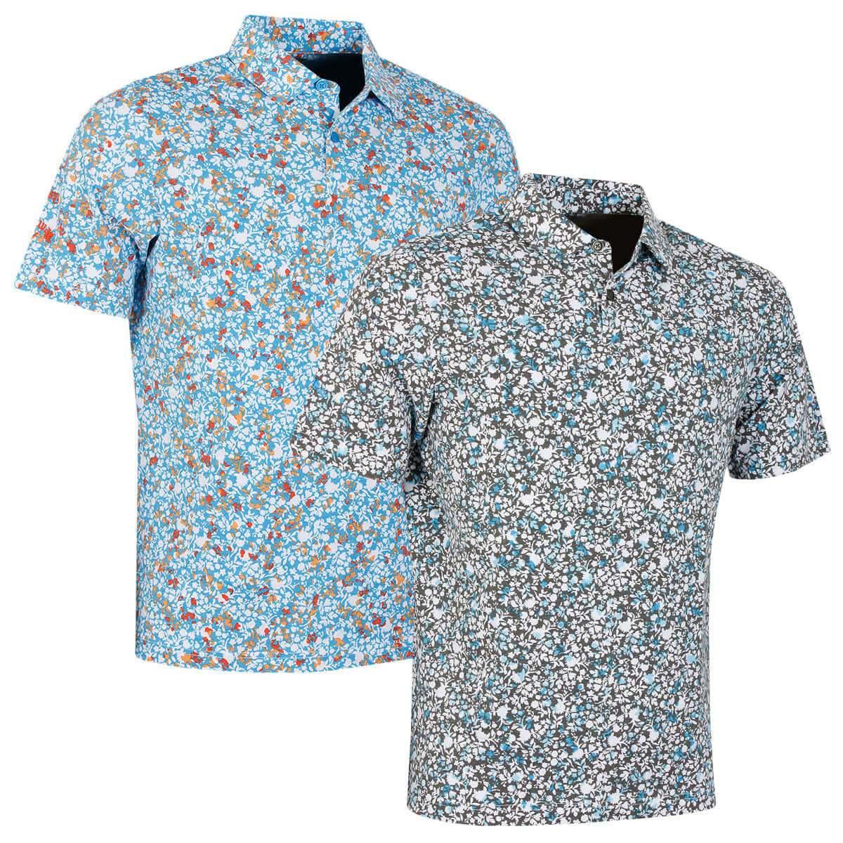 Callaway Golf Mens Artificial Nature Print Swingtech Polo Shirt