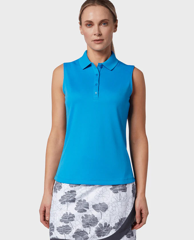 Callaway Sleeveless Knit Polo - Blue Sea Star / Ibiza Blue - CGKSA0A4⛳️