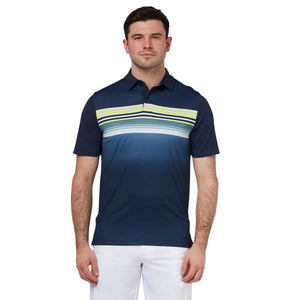 Callaway Golf Mens Fluid Stripe Print Engineered Ventilated Polo Shirt - CGKSD093 - MEDIUM ONLY!!⛳️