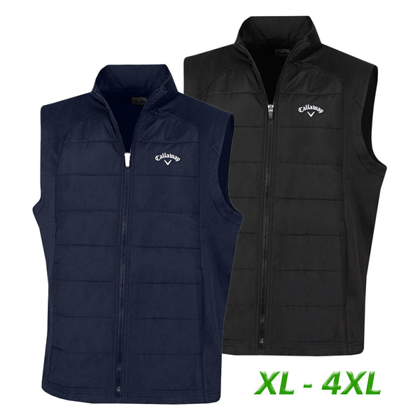 Callaway Golf Mens 2024 Full Zip Puffer Stretch Sleeveless Gilet CGV