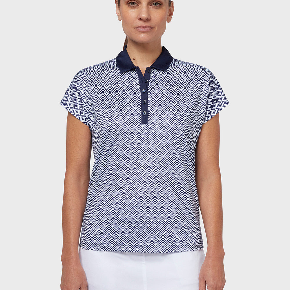 Callaway Womens Chev Geo Polo -Caviar - CGKSD038⛳️