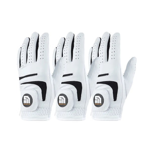 Get A Grip Leather golf gloves with Lycra insert - 3 Pack - Right Handed Golfer