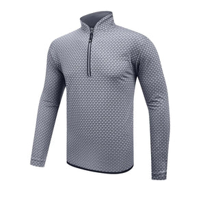 Island Green Geometric 1/4 Zip Midlayer
