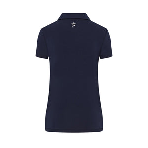 Swing Out Sister Ladies Ultra-Soft Stretch Short Sleeve Polo in Navy Blazer