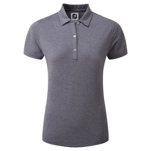 FootJoy Heather Self Collar Ladies Golf Polo Shirt  Navy 80232