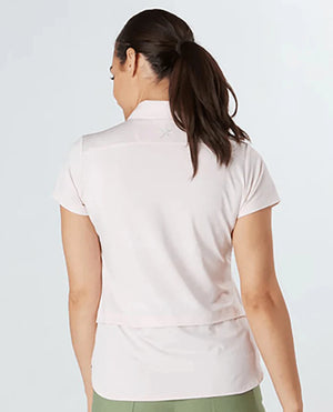 SWING OUT SISTER Amelie Cap Sleeve Polo Cherry Blossom
