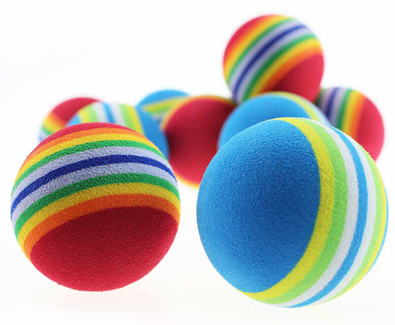 Foam Striped Practice Balls | Use indoors or out, Foam Golf Training Balls (3 packs for £10)