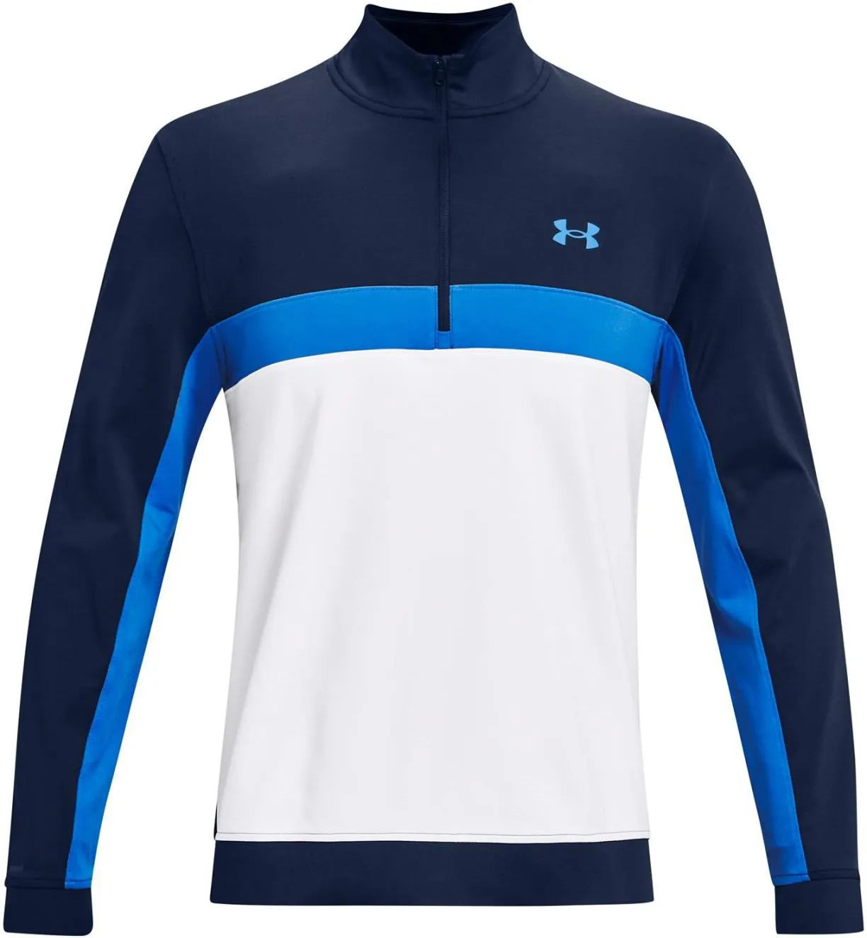 Under Armour Storm Mid Layer 1/2 Zip Top White/Blue/Navy (119-410) 2XL ONLY