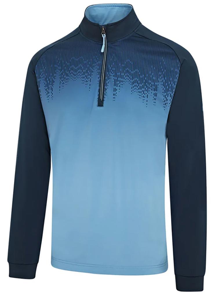 ISLAND GREEN 2026 GRADIENT PRINT 1/4 ZIP THERMAL MIDLAYER PULLOVER – Airforce/Navy
