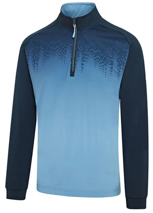 ISLAND GREEN 2026 GRADIENT PRINT 1/4 ZIP THERMAL MIDLAYER PULLOVER – Airforce/Navy
