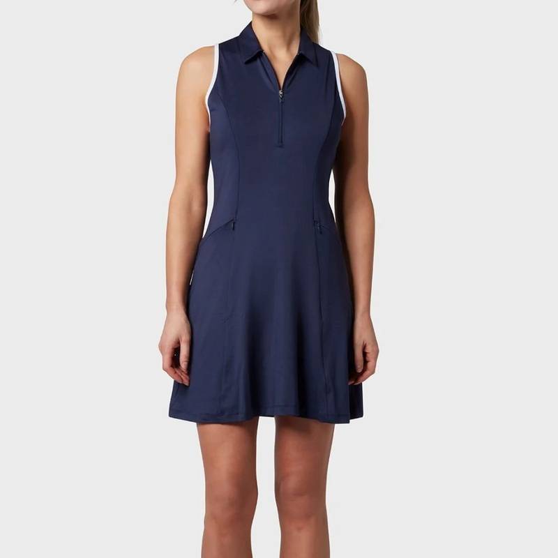 Callaway Womens Racer Back Flounce Dress in Peacoat - CGKDSD42⛳️