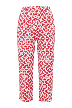 Swing Out Sister Ladies Lexi Pull On Capri - Lush Pink and Mandarin
