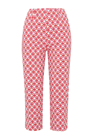 Swing Out Sister Ladies Lexi Pull On Capri - Lush Pink and Mandarin